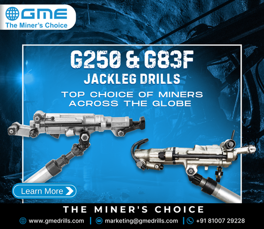 G250 & G83F Jackleg Drills: Top Choice of Miners across the Globe